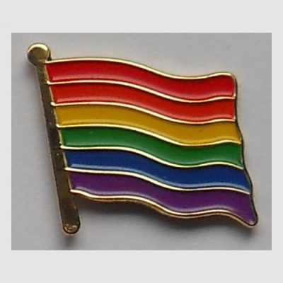 Gay Pride Rainbow Flag Enamel Pin Badge - MadAboutBadges